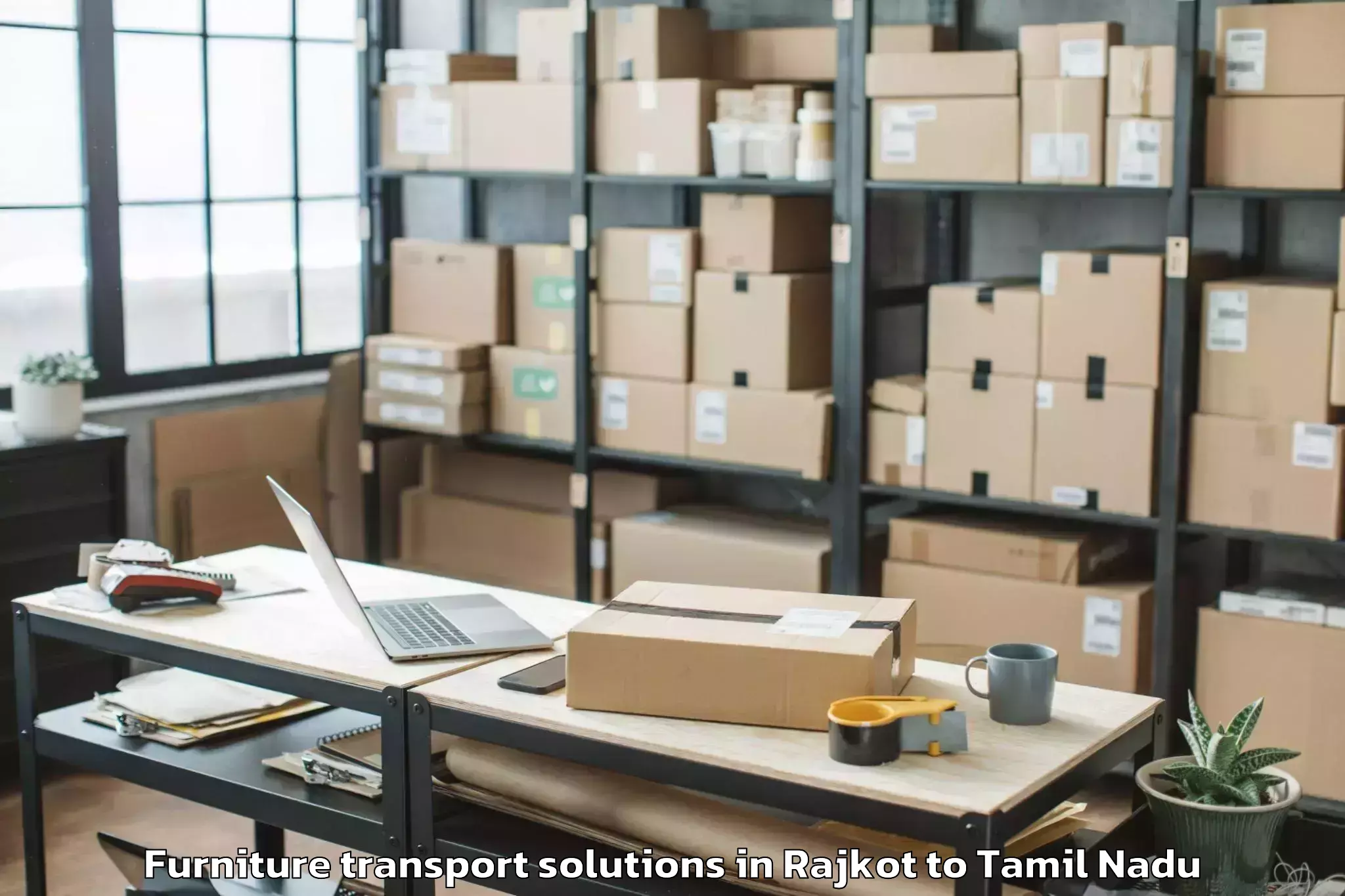 Affordable Rajkot to Thirukkattupalli Furniture Transport Solutions